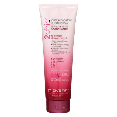 Giovanni Hair Care Products 2chic - Conditioner - Cherry Blossom And Rose Petals - 8.5 Fl Oz | OnlyNaturals.us