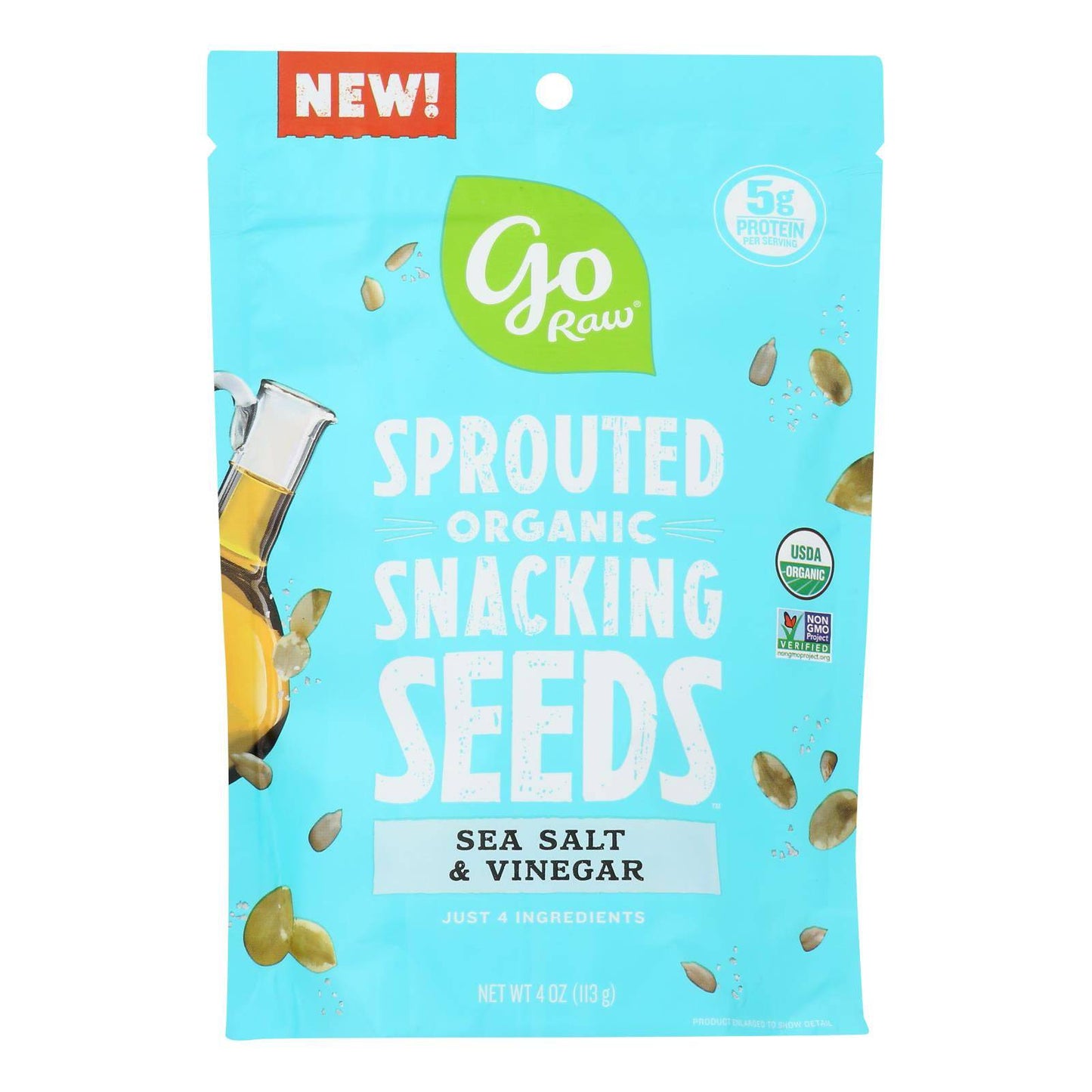 Go Raw - Snack Seed Sslt&vngr Sprt - Case Of 10 - 4 Oz | OnlyNaturals.us