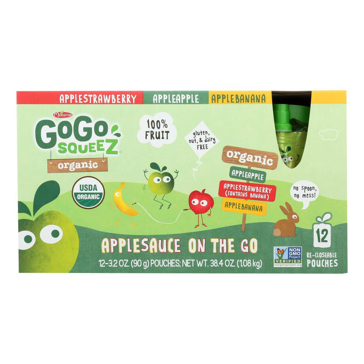Gogo Squeez Gogo - Applesauce - Organic - Variety - Case Of 6 - 12-3.2oz | OnlyNaturals.us