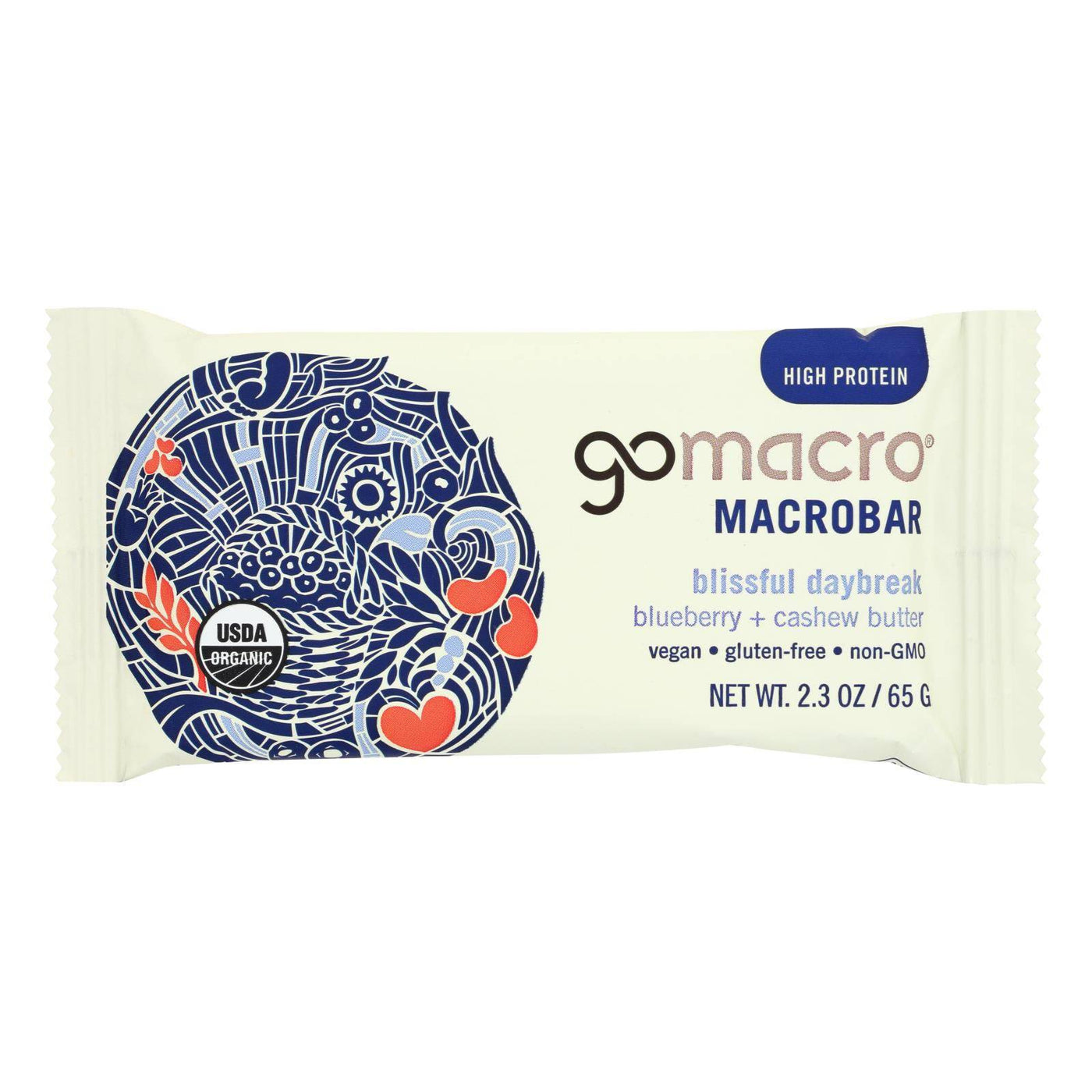 Gomacro Bar - Organic - Bberry - Cashew Butter - Case Of 12 - 2.3 Oz | OnlyNaturals.us