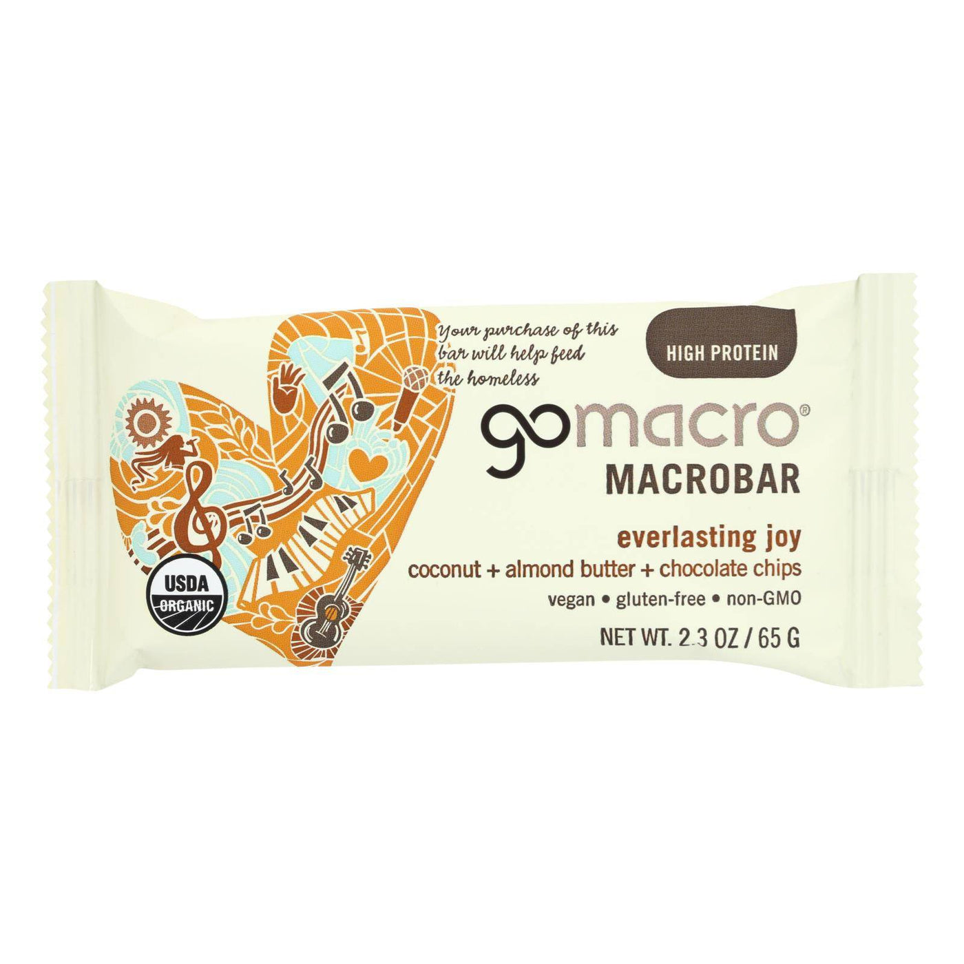 Gomacro Organic Macrobar - Coconut Almond Butter And Chocolate Chips - Case Of 12 - 2.3 Oz. | OnlyNaturals.us