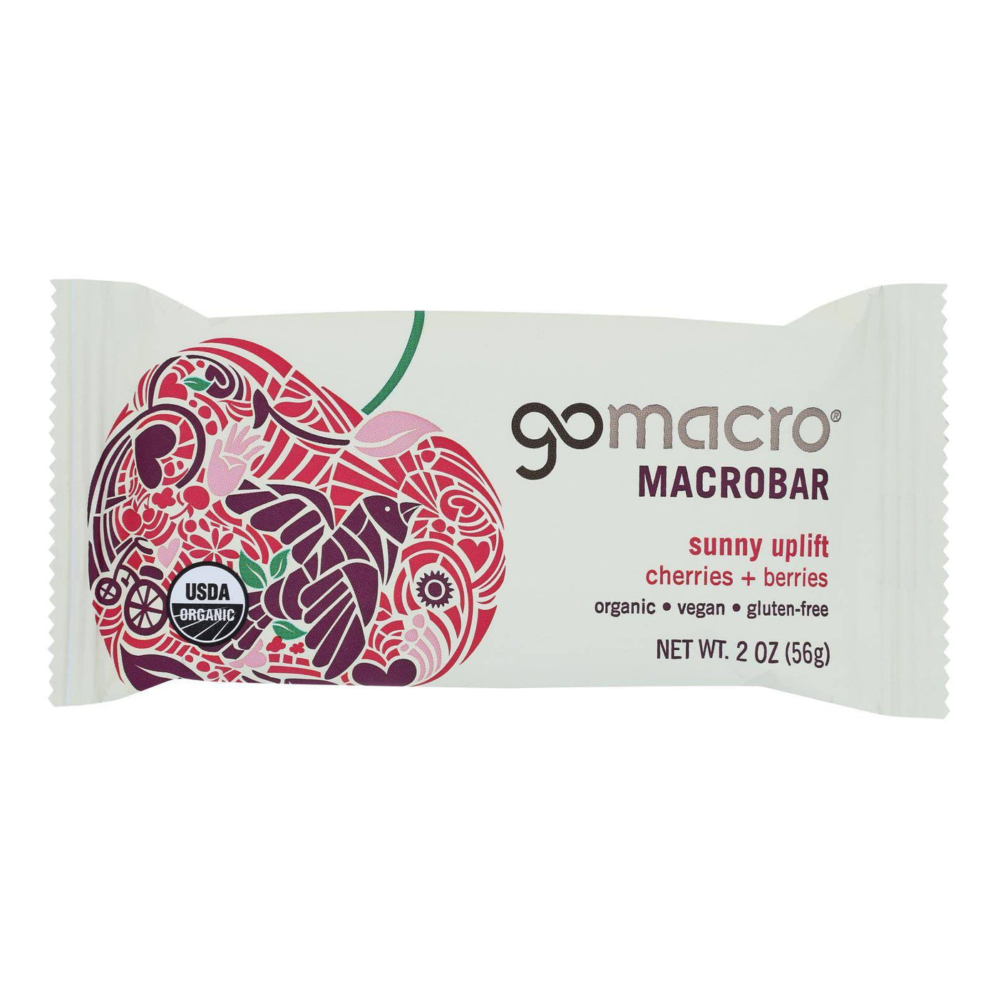 Gomacro Organic Macrobar - Cherries And Berries - 2 Oz Bars - Case Of 12 | OnlyNaturals.us