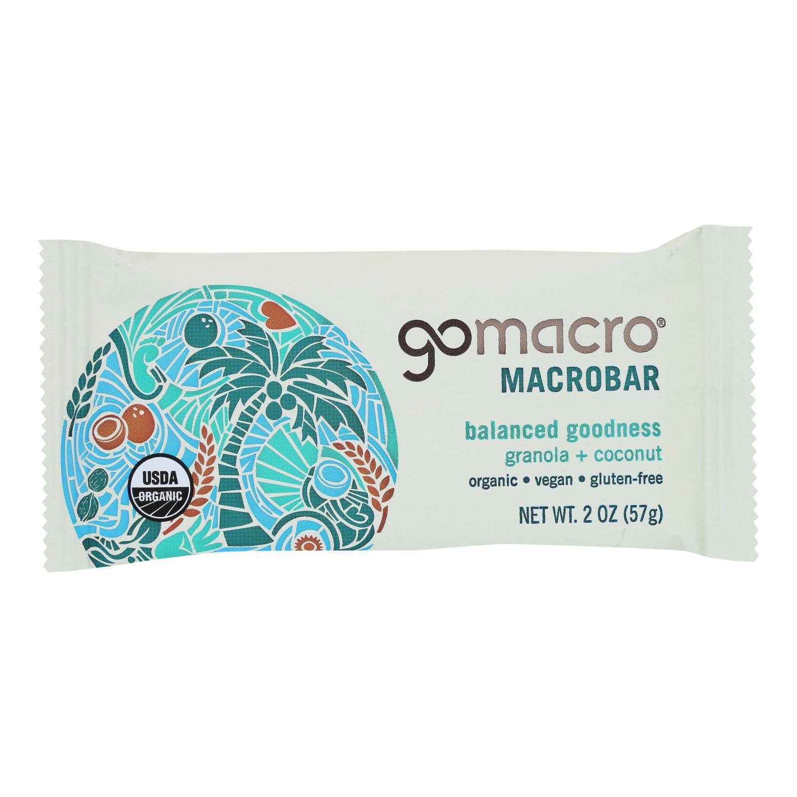 Gomacro Organic Macrobar - Granola With Coconut - 2 Oz Bars - Case Of 12 | OnlyNaturals.us