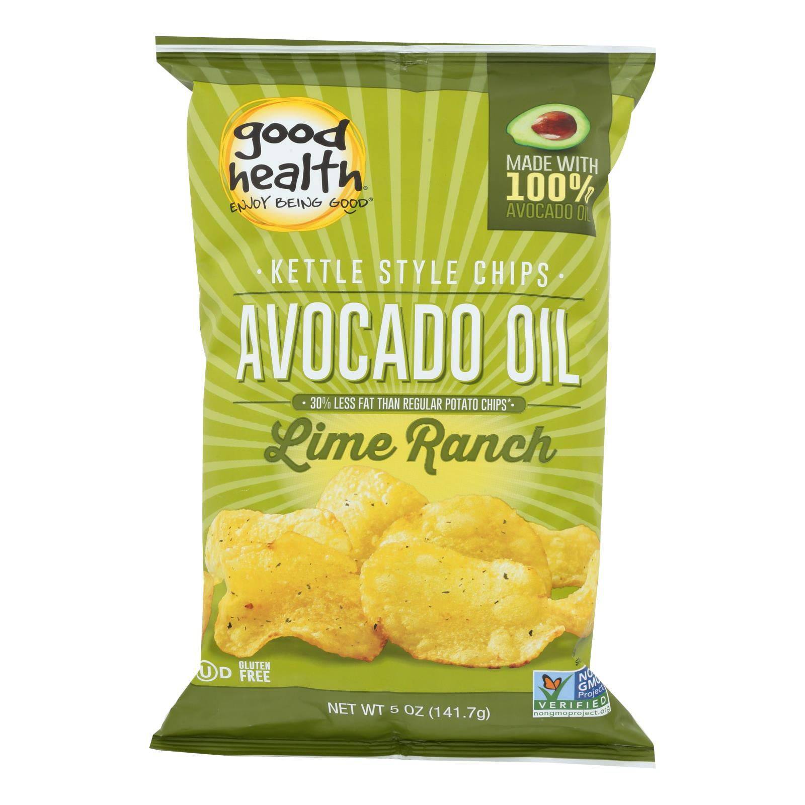 Good Health Kettle Chips - Avocado Oil Lime Ranch - Case Of 12 - 5 Oz. | OnlyNaturals.us