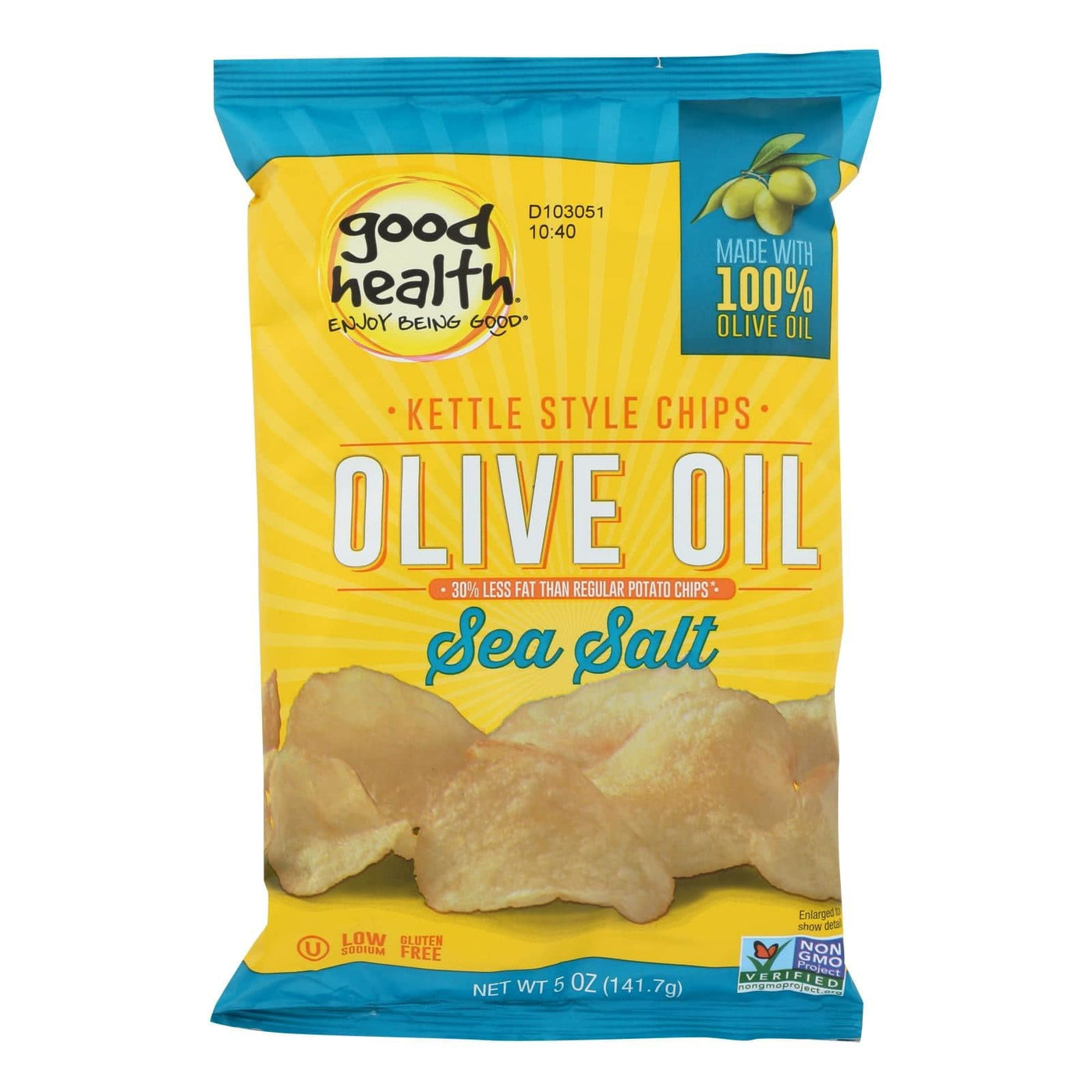 Good Health Kettle Chips - Sea Salt - Case Of 12 - 5 Oz. | OnlyNaturals.us
