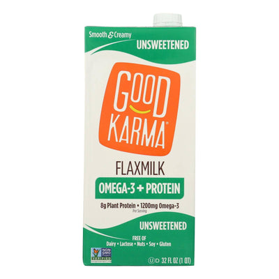 Good Karma Flax Milk - Protein - Vanilla - Case Of 6 - 32 Fl Oz | OnlyNaturals.us