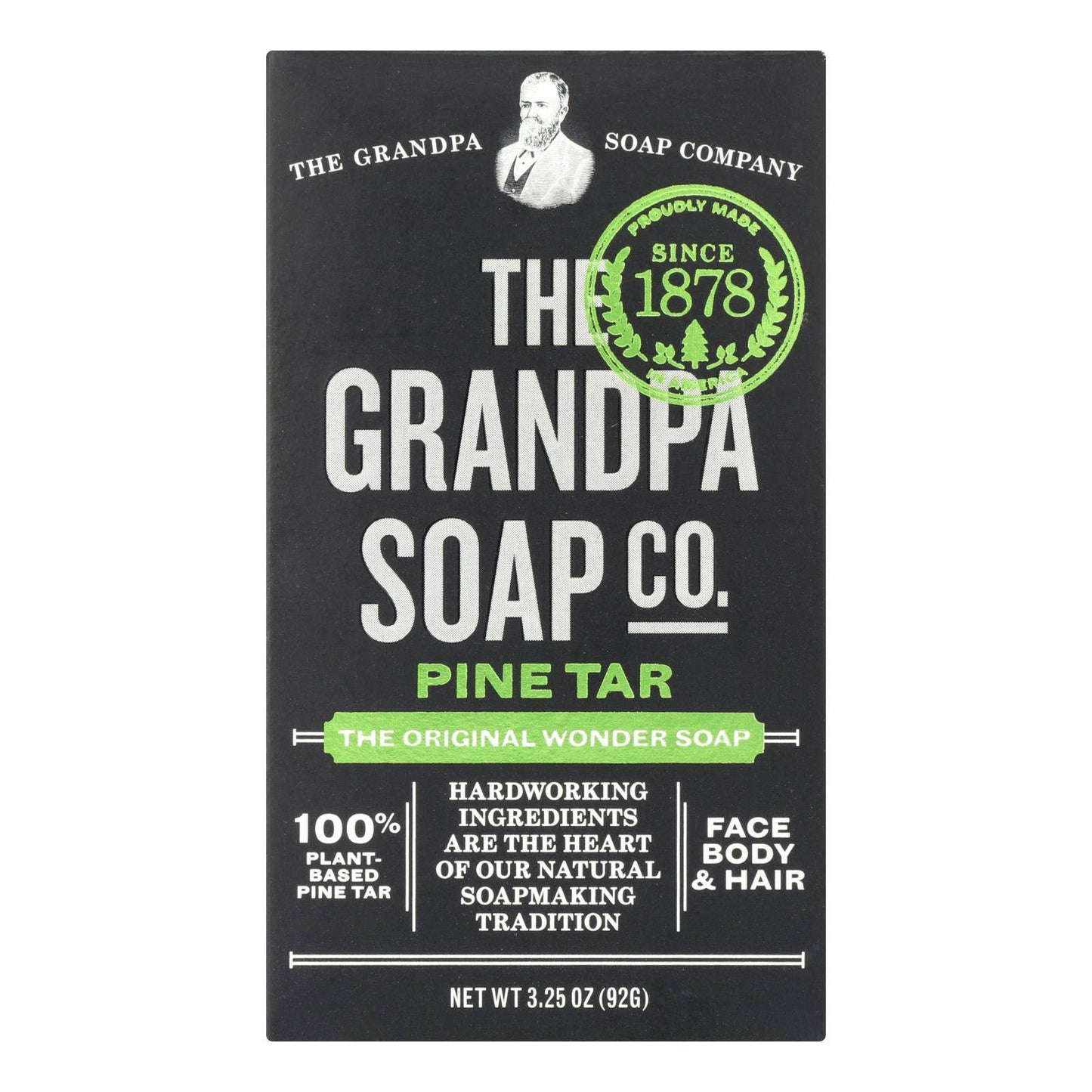 Grandpa's Pine Tar Bar Soap - 3.25 Oz | OnlyNaturals.us