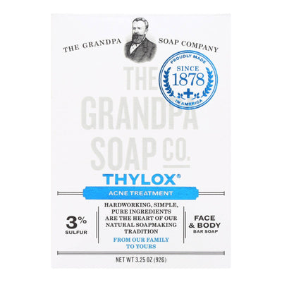 Grandpa's Thylox Acne Treatment Bar Soap With Sulfur - 3.25 Oz | OnlyNaturals.us