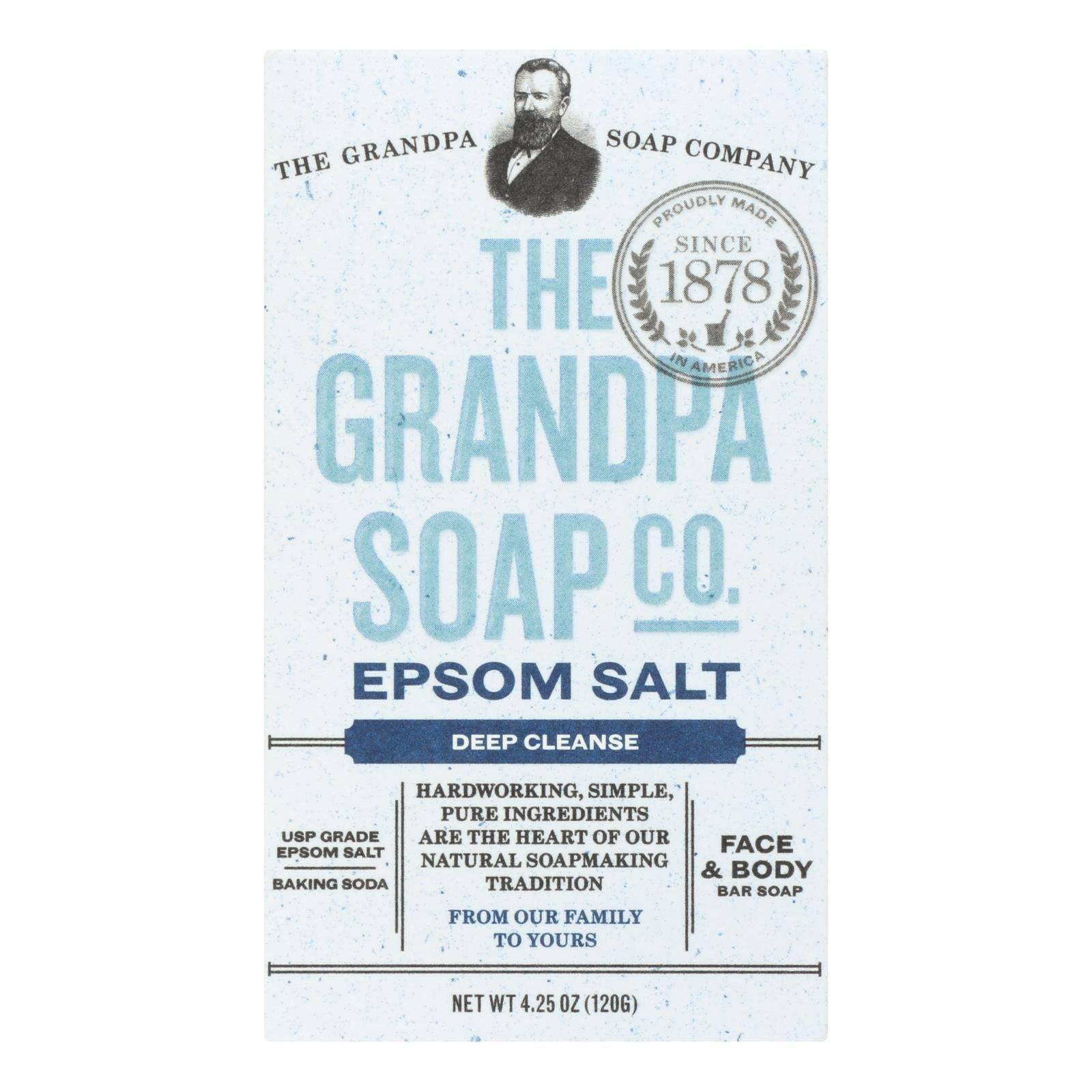 Buy Grandpa Soap Bar Soap - Epsom Salt - 4.25 Oz  at OnlyNaturals.us