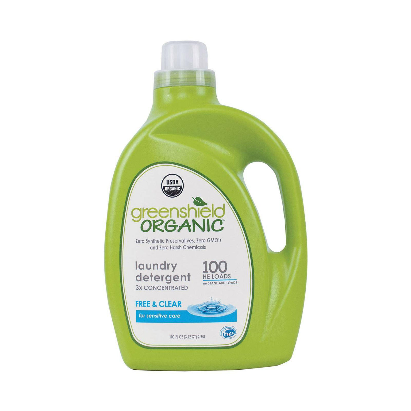 Buy Green Shield Organic Laundry Detergent - Free And Clear - Case Of 2 - 100 Fl Oz.  at OnlyNaturals.us