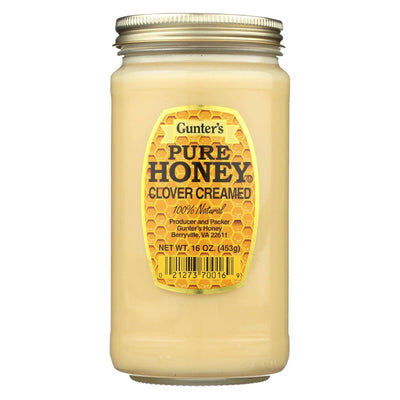 Buy Gunter Pure Clover Creamed Honey - Case Of 12 - 16 Oz.  at OnlyNaturals.us