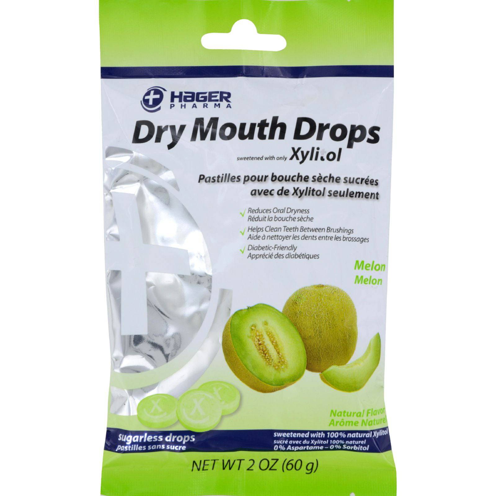 Hager Pharma Dry Mouth Drops - Melon - 2 Oz | OnlyNaturals.us