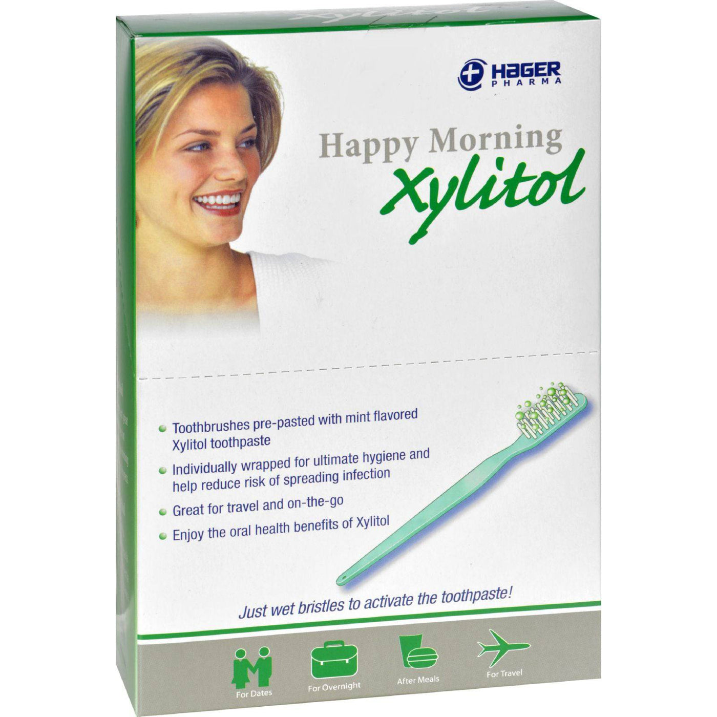 Hager Pharma Toothbrush - With Xylitol - Happy Morning - 1 Case | OnlyNaturals.us