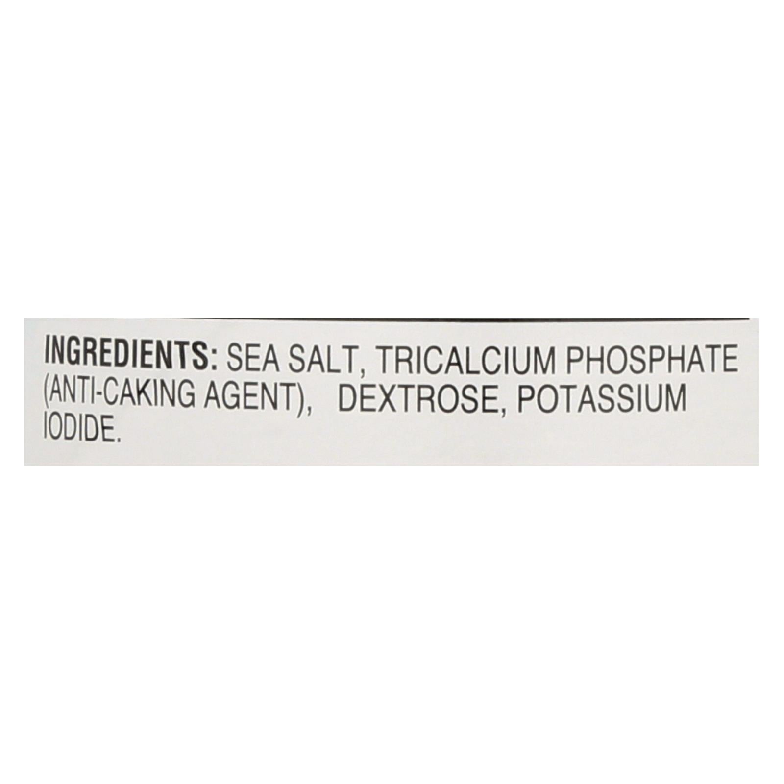 Hain Sea Salt - Iodized - Case Of 8 - 21 Oz | OnlyNaturals.us