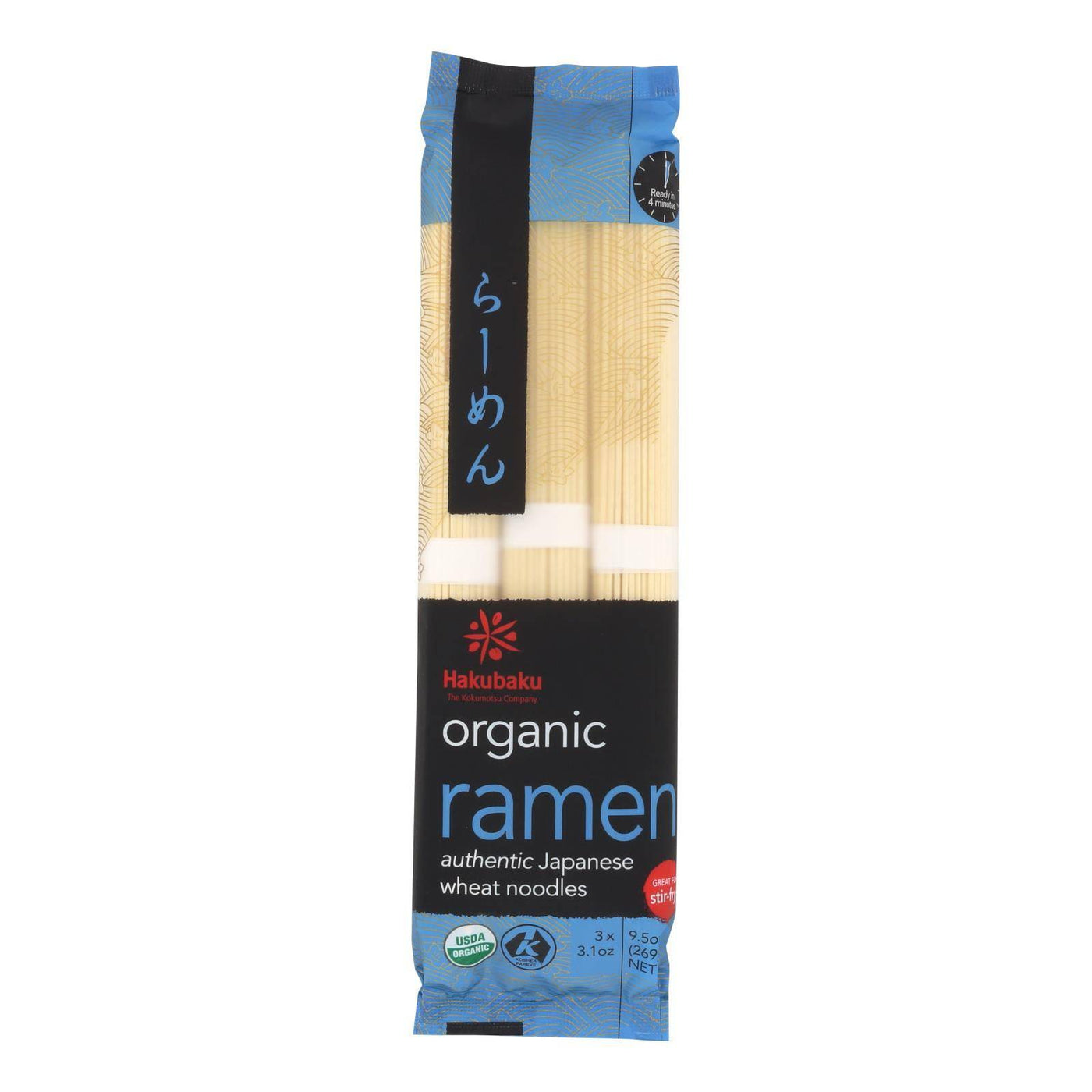 Buy Hakubaku Organic Noodles - Ramen - Case Of 8 - 9.52 Oz  at OnlyNaturals.us