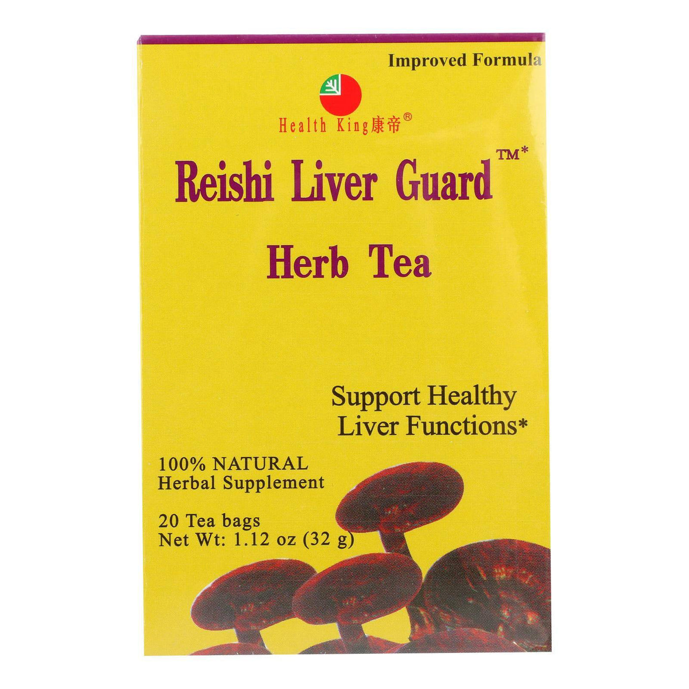Buy Health King Reishi Liver Guard Herb Tea - 20 Tea Bags  at OnlyNaturals.us