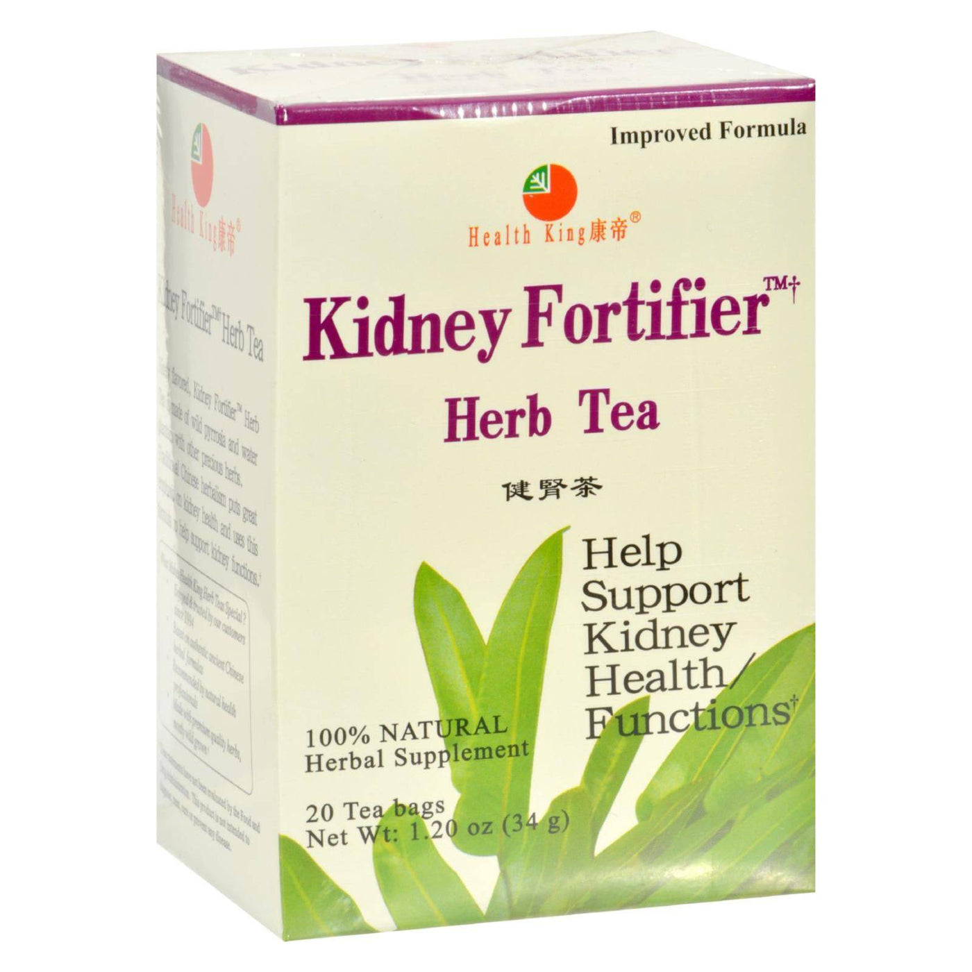 Buy Health King Kidney Fortifier Herb Tea - 20 Tea Bags  at OnlyNaturals.us