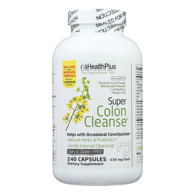 Health Plus - Super Colon Cleanse - 500 Mg - 240 Capsules | OnlyNaturals.us