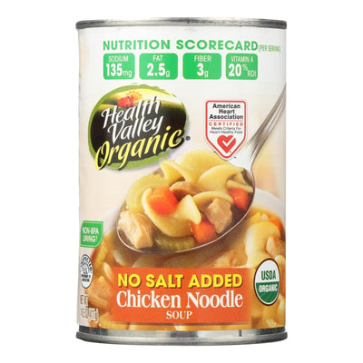 Buy Health Valley Organic Soup - Chicken Noodle No Salt Added - Case Of 12 - 14.5 Oz.  at OnlyNaturals.us