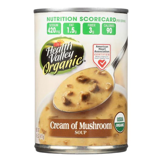 Buy Health Valley Organic Soup - Mushroom Cream - Case Of 12 - 14.5 Oz.  at OnlyNaturals.us