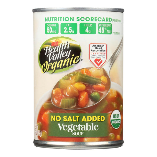 Health Valley Organic Soup - Vegetable No Salt Added - Case Of 12 - 15 Oz. | OnlyNaturals.us