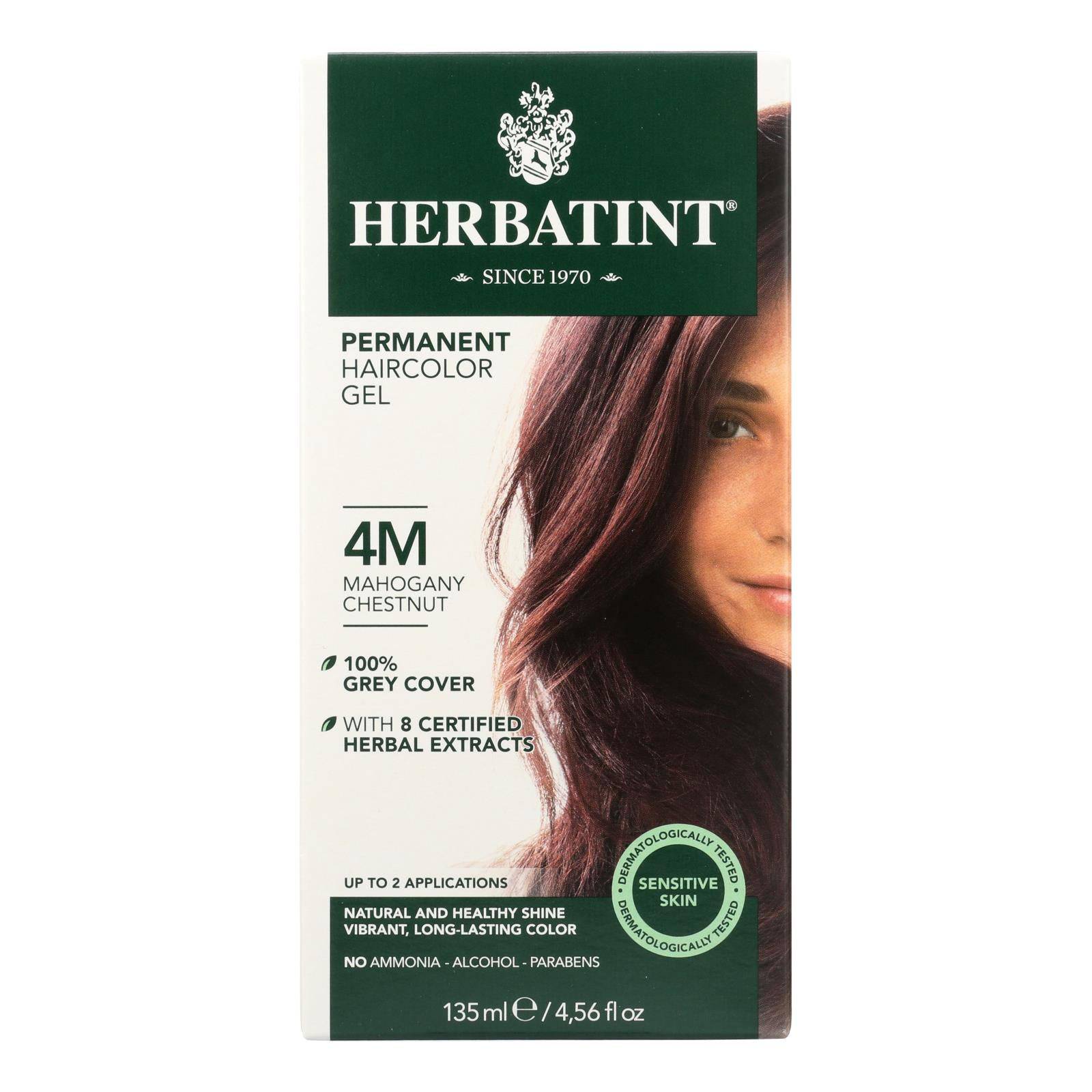 Buy Herbatint Permanent Herbal Haircolour Gel 4m Mahogany Chestnut - 135 Ml  at OnlyNaturals.us