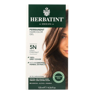Buy Herbatint Permanent Herbal Haircolour Gel 5n Light Chestnut - 135 Ml  at OnlyNaturals.us