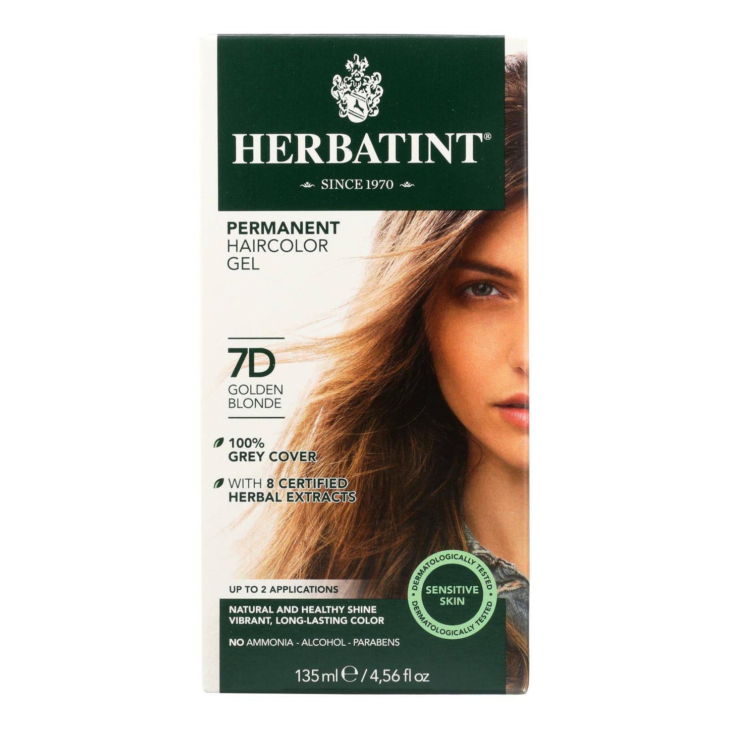 Buy Herbatint Permanent Herbal Haircolour Gel 7d Golden Blonde - 135 Ml  at OnlyNaturals.us