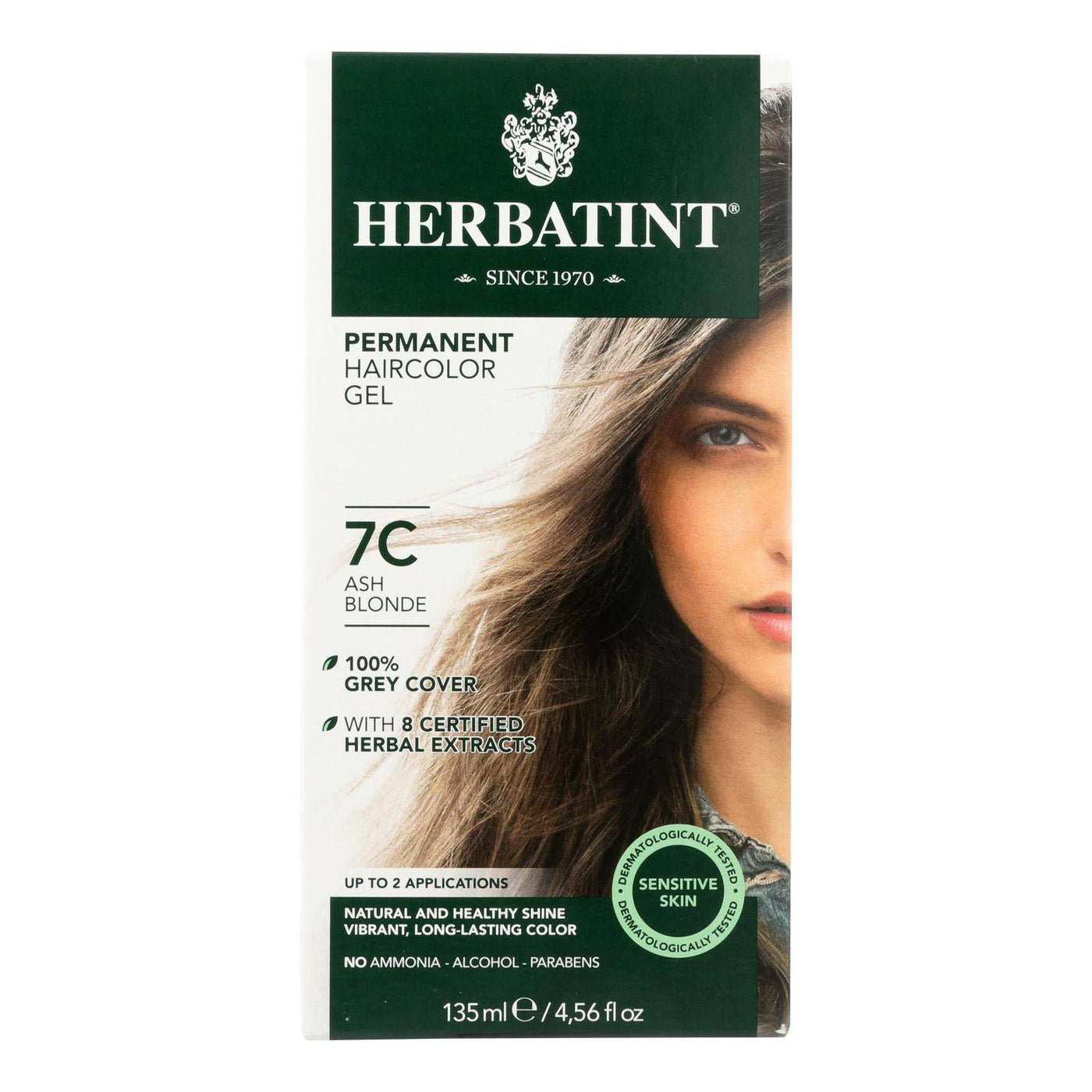 Buy Herbatint Permanent Herbal Haircolour Gel 7c Ash Blonde - 135 Ml  at OnlyNaturals.us