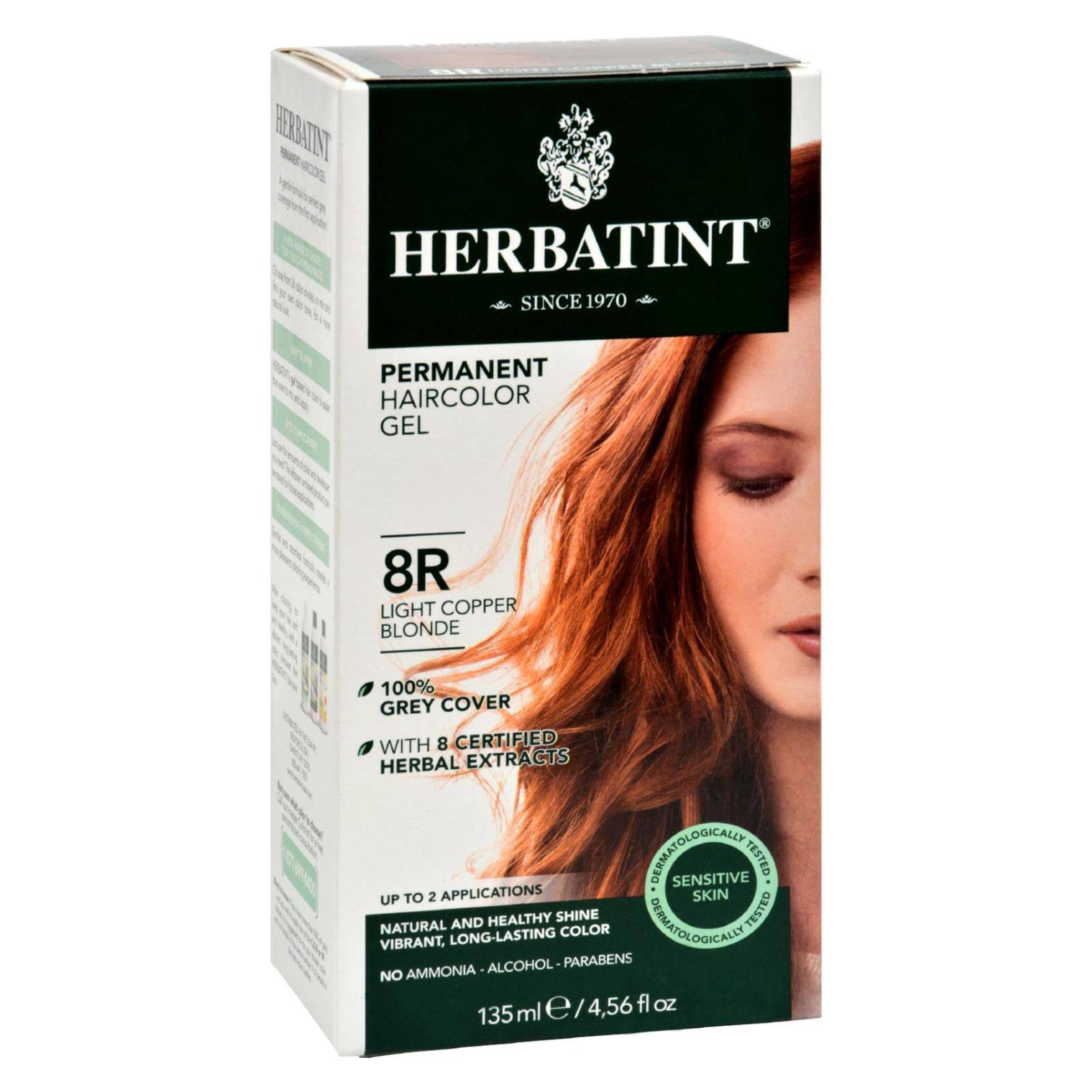 Buy Herbatint Permanent Herbal Haircolour Gel 8r Light Copper Blonde - 135 Ml  at OnlyNaturals.us