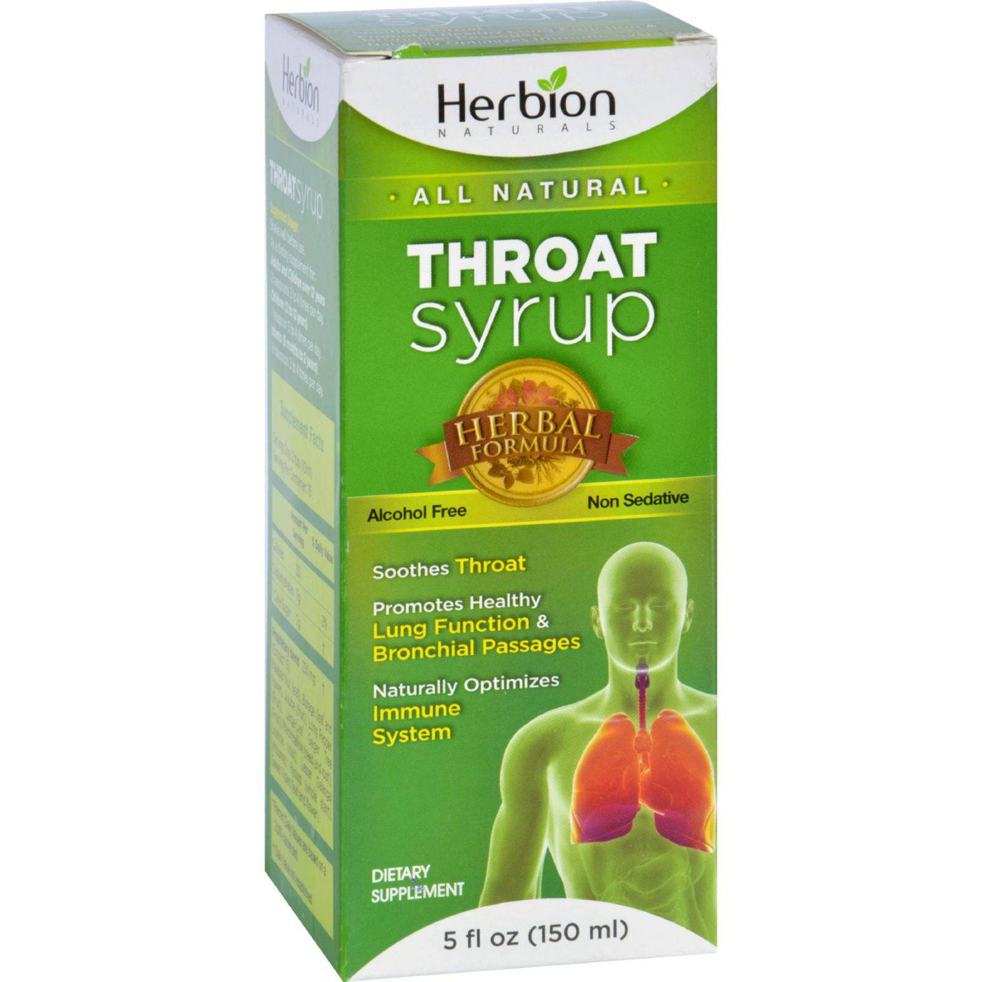 Herbion Naturals Throat Syrup - All Natural - 5 Oz | OnlyNaturals.us