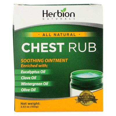 Herbion Naturals All Natural Chest Rub Ointment  - 1 Each - 3.53 Oz | OnlyNaturals.us