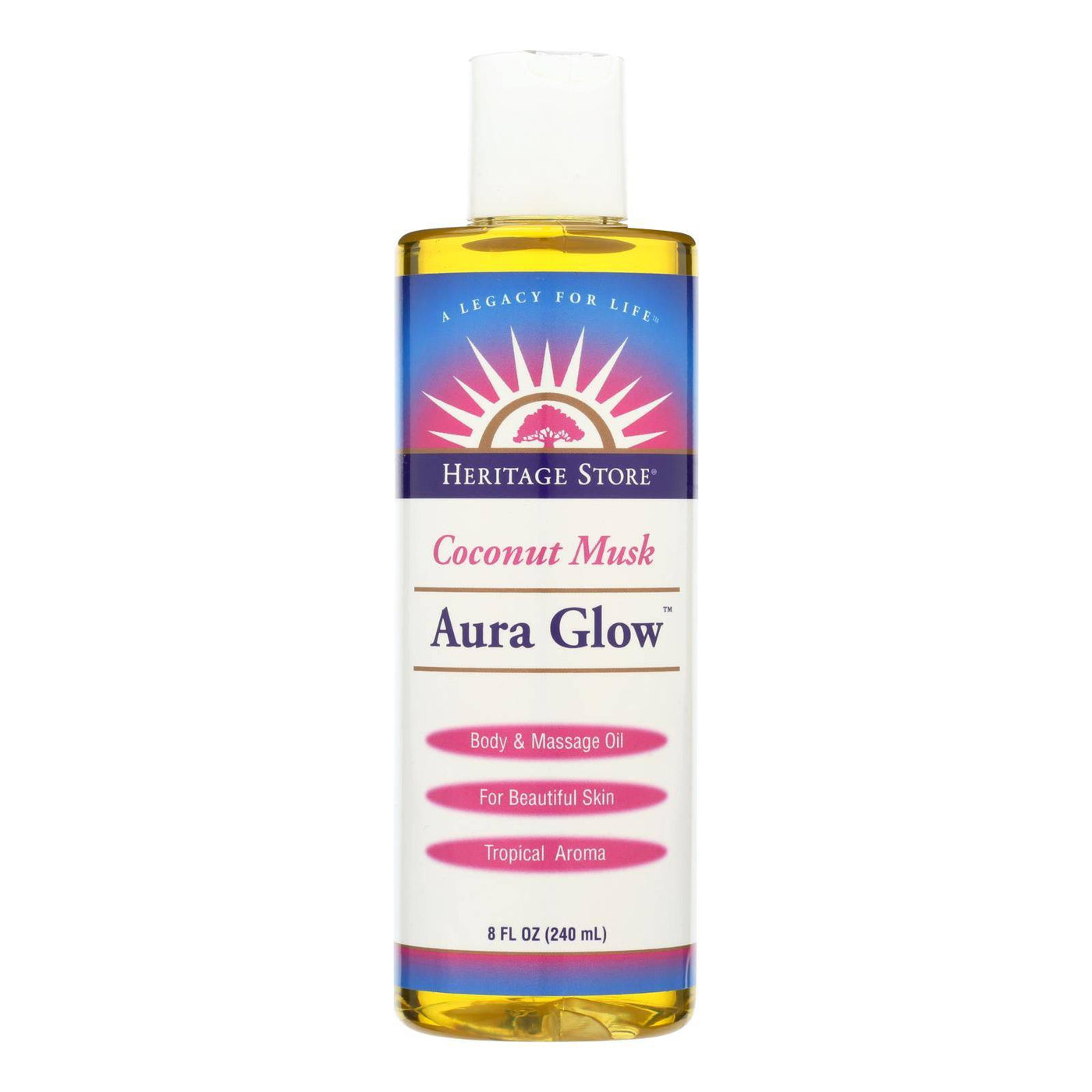 Buy Heritage Products Aura Glow Massage Lotion Coconut - 8 Fl Oz  at OnlyNaturals.us