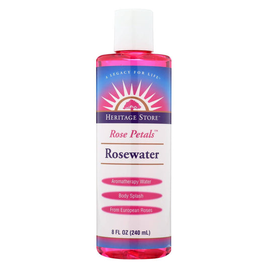 Heritage Products Rose Petals Rosewater - 8 Fl Oz | OnlyNaturals.us