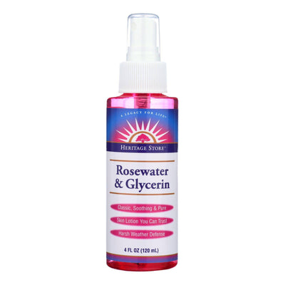Buy Heritage Products Rosewater And Glycerin Spray - 4 Fl Oz  at OnlyNaturals.us