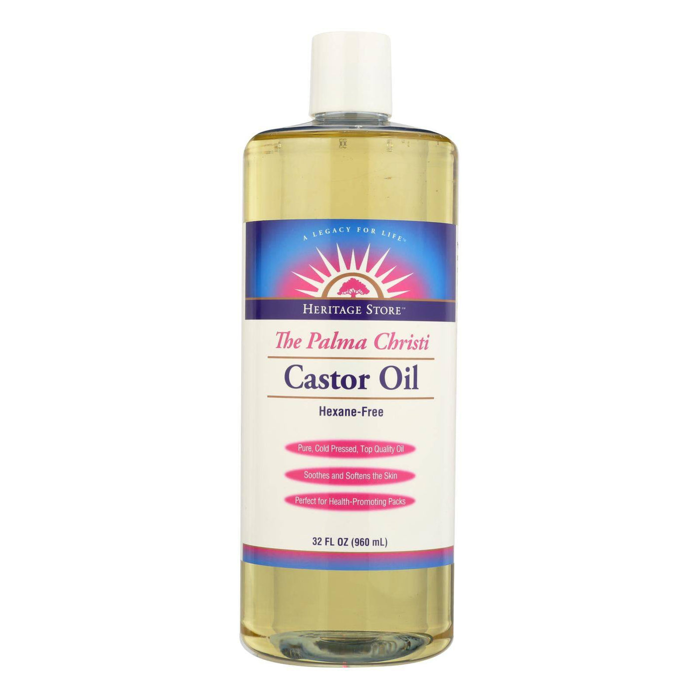 Heritage Products Castor Oil Hexane Free - 32 Fl Oz | OnlyNaturals.us
