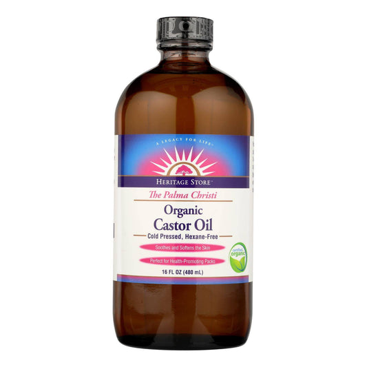 Heritage Store Herit Castor Oil - 16 Fl Oz | OnlyNaturals.us