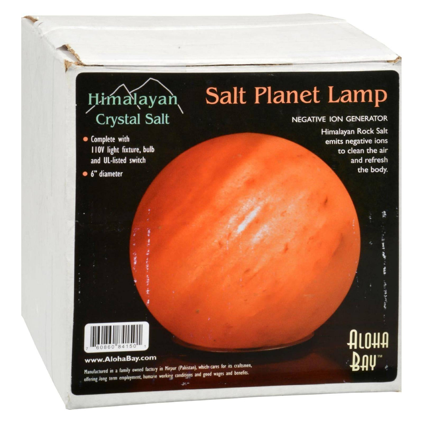 Himalayan Salt Crystal Lights Planet Globe Lamp - 1 Lamp | OnlyNaturals.us