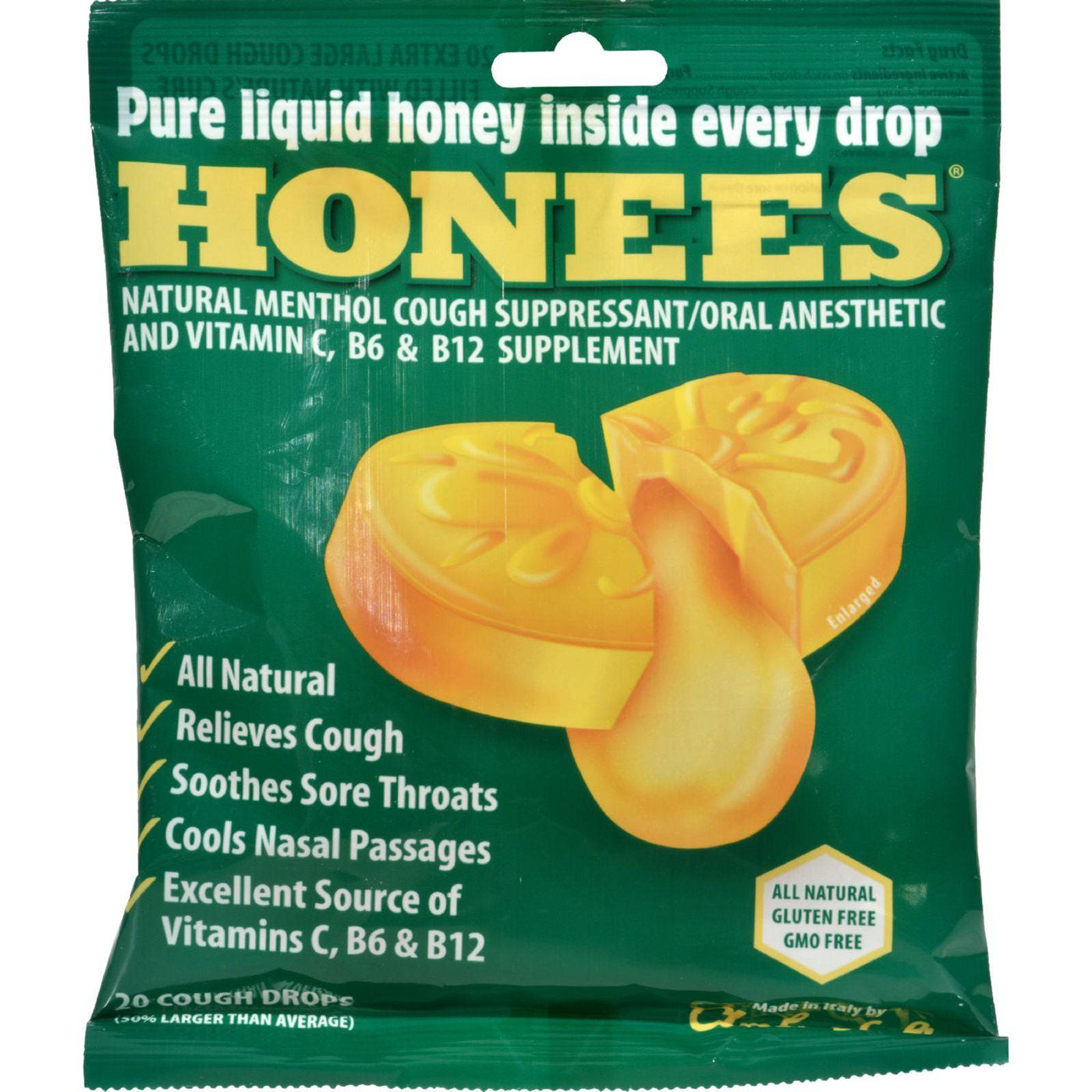 Buy Honees Cough Drops - Extra Large - Menthol - 20 Count  at OnlyNaturals.us