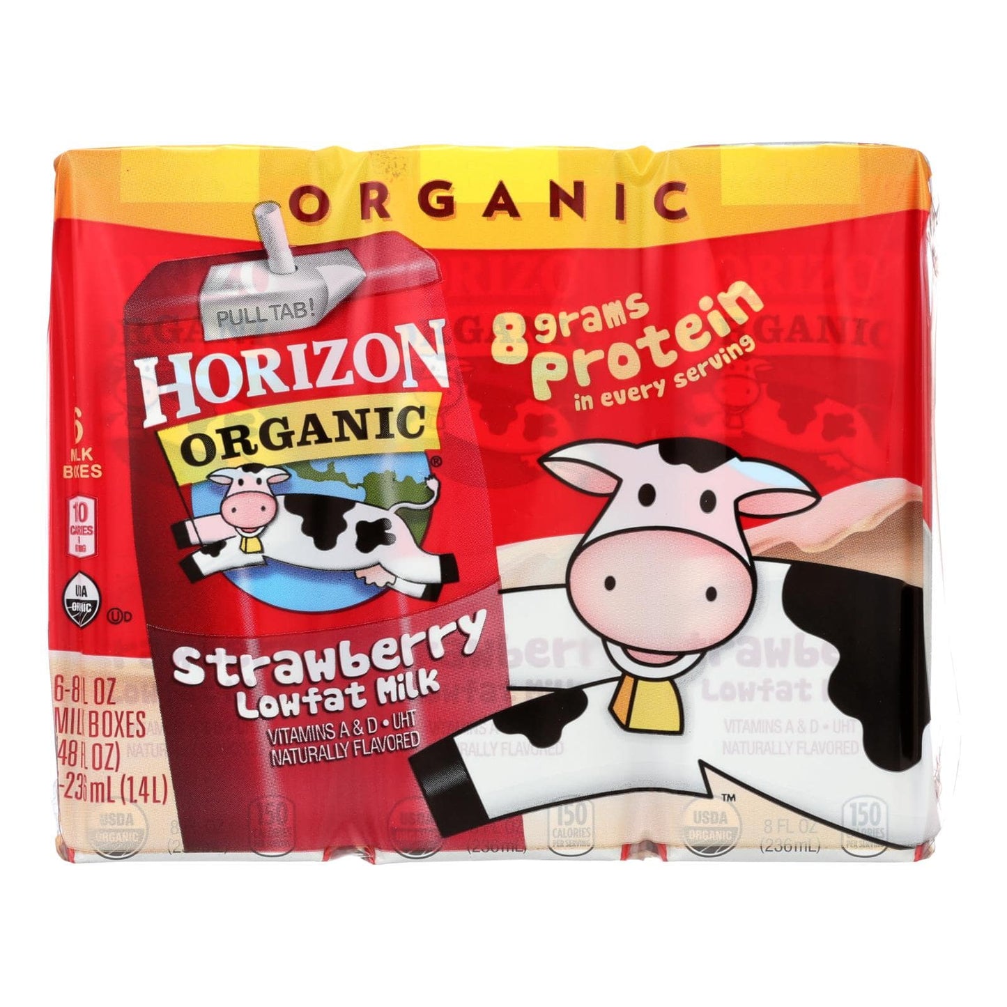 Buy Horizon Organic Dairy Low-fat Milk - Strawberry - Case Of 3 - 8 Fl Oz.  at OnlyNaturals.us