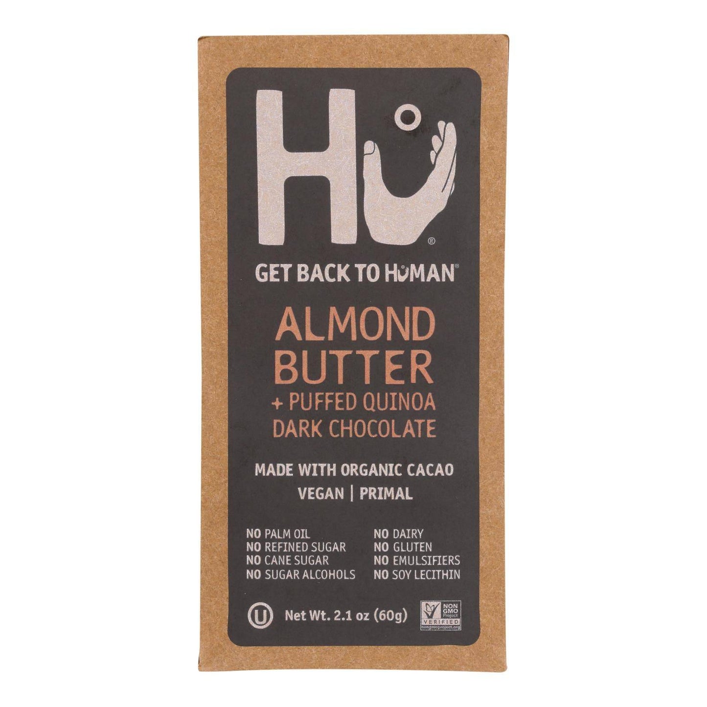 Hu - Dark Chocolate Bar Almond Butter Quinoa - Case Of 12-2.1 Oz | OnlyNaturals.us