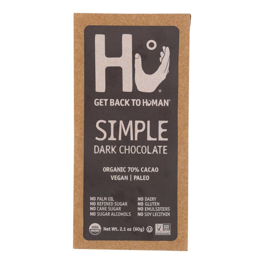 Hu - Dark Chocolate Bar Simple - Case Of 12-2.1 Oz | OnlyNaturals.us