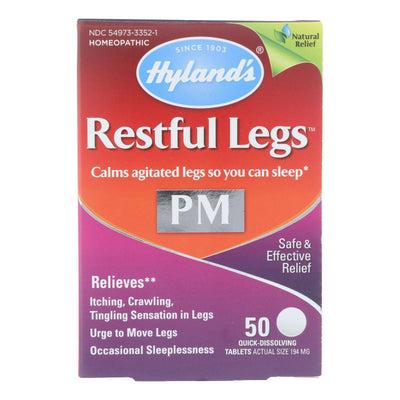 Hylands Homeopathic - Restful Legs Pm - 50 Tab | OnlyNaturals.us