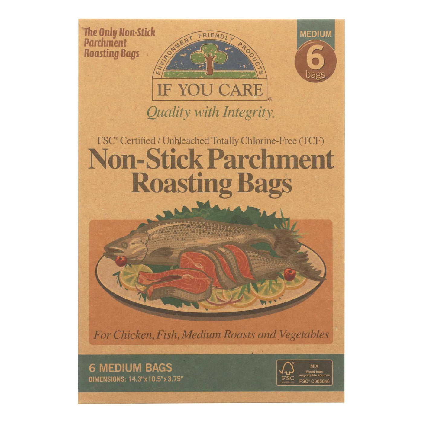If You Care Parchment Bags - Non Stick - Medium - Case Of 8 - 6 Count | OnlyNaturals.us