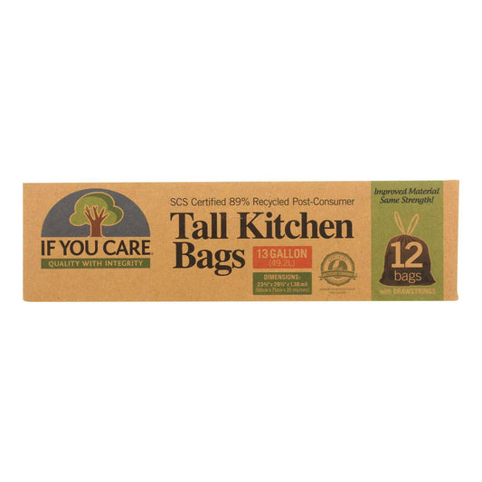 If You Care Tall Kitchen - Trash Bag - Case Of 12 - 12 Count | OnlyNaturals.us