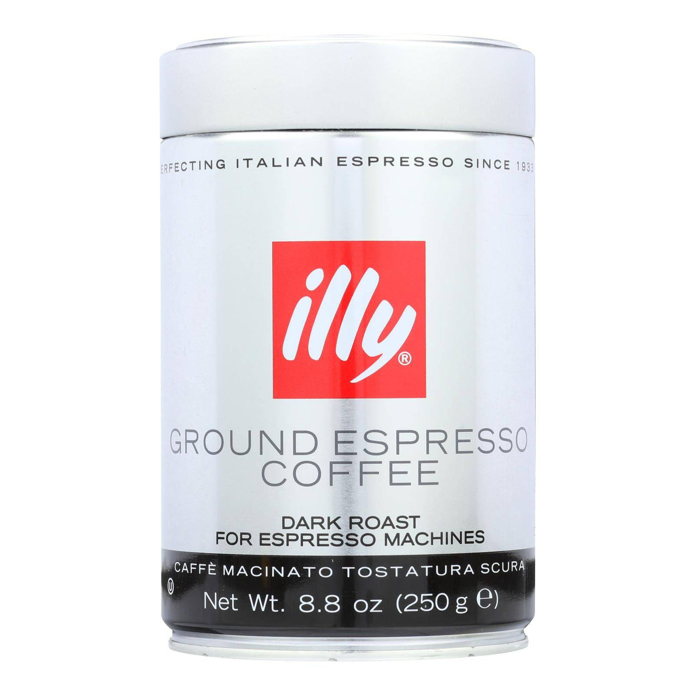 Illy Caffe Coffee Coffee - Espresso - Ground - Dark Roast - 8.8 Oz - Case Of 6 | OnlyNaturals.us