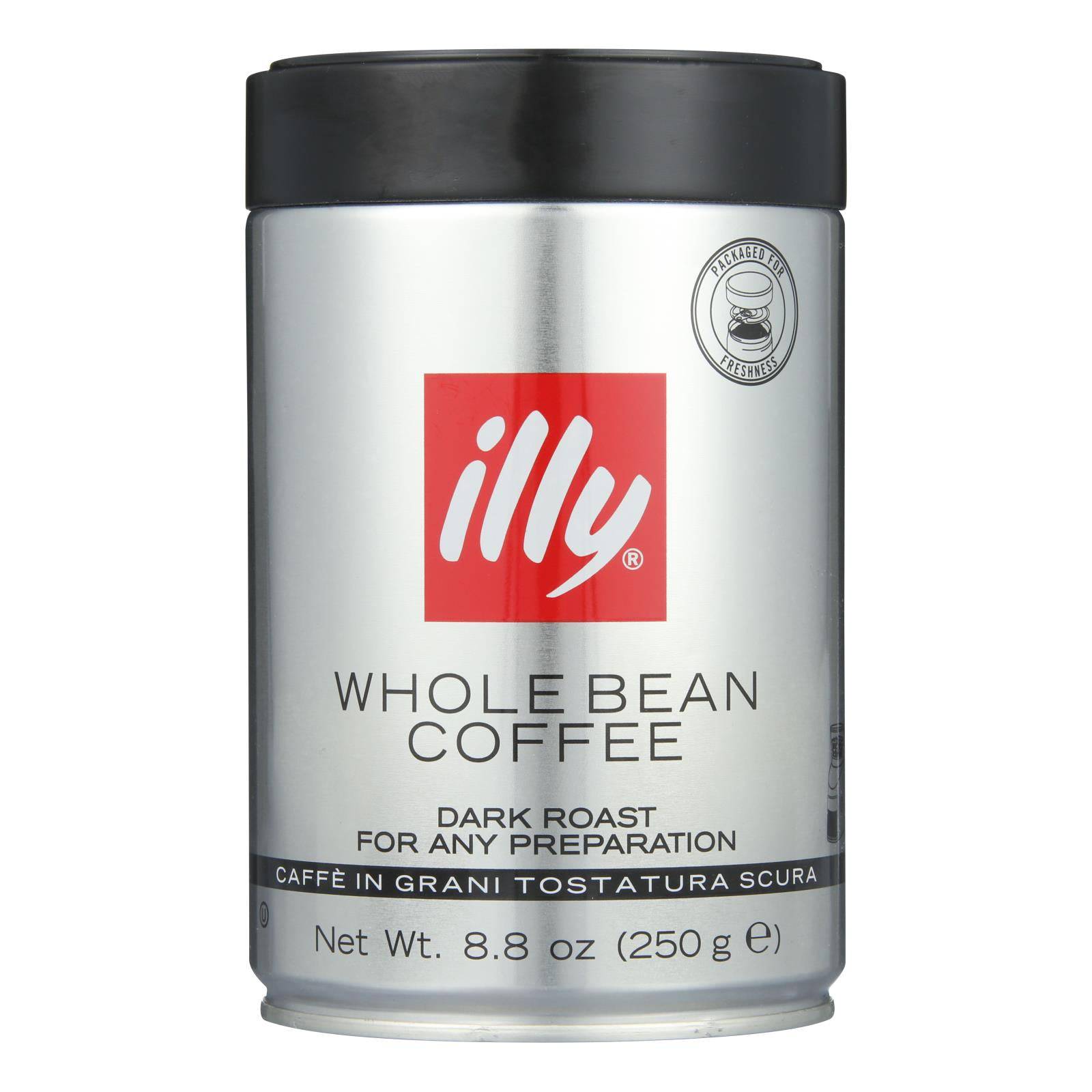 Illy Caffe Coffee Coffee - Whole Bean - Dark Roast - 8.8 Oz - Case Of 6 | OnlyNaturals.us