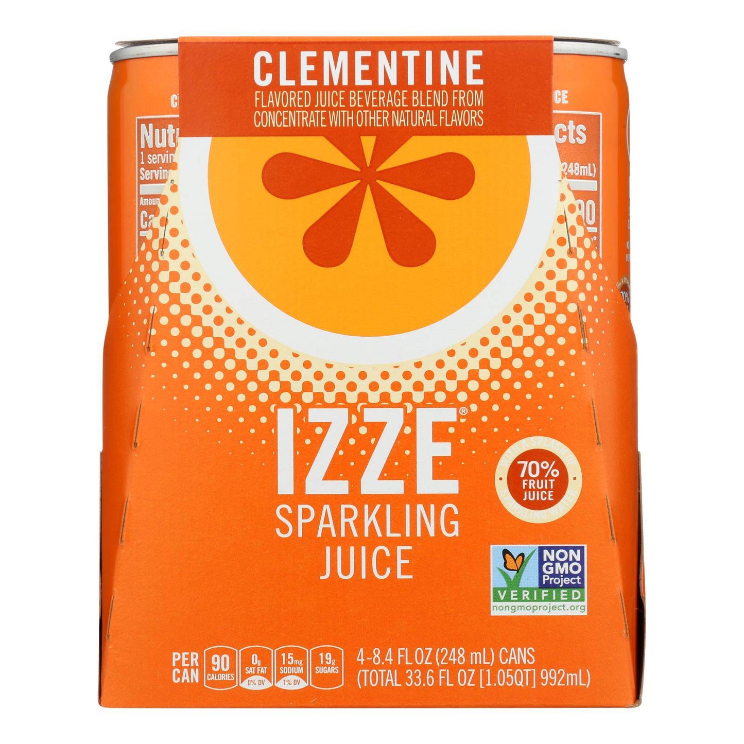 Izze - Can Sparkling Clementine - Case Of 6-4-8.4 Fl Oz. | OnlyNaturals.us