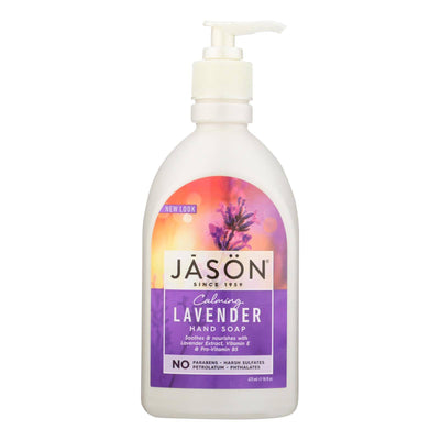 Jason Pure Natural Hand Soap Calming Lavender - 16 Fl Oz | OnlyNaturals.us