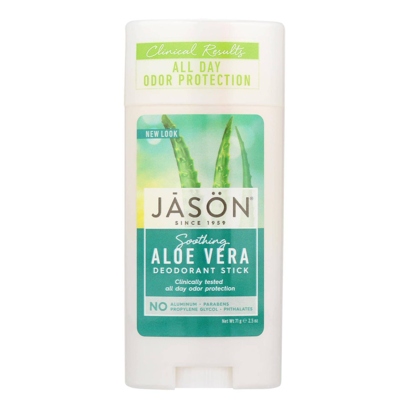 Jason Deodorant Stick Pure Natural Aloe Vera - 2.5 Oz | OnlyNaturals.us